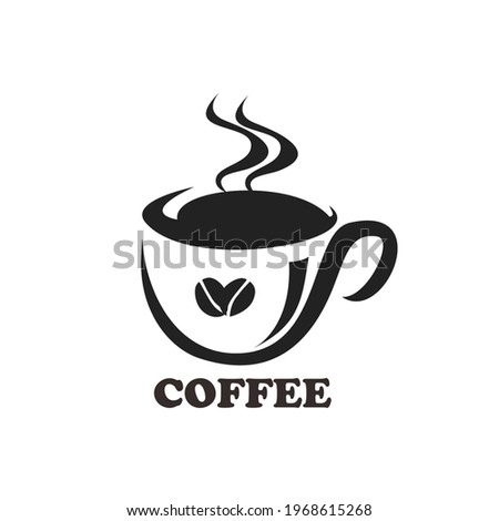 A cup of coffee with black and white concept