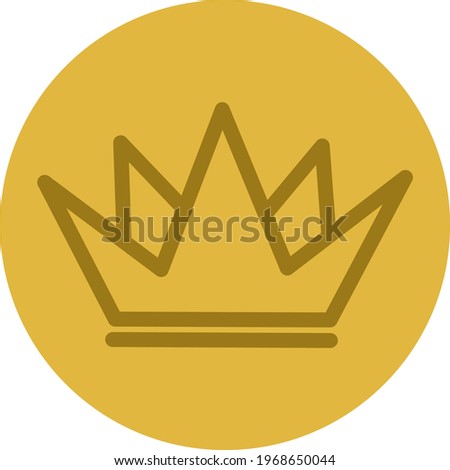 Princes crown, icon illustration, vector on white background