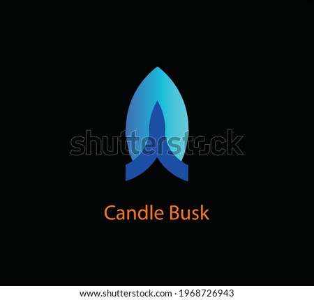 Vector blue rocket candle bulk logo 