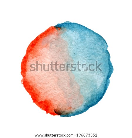 Round watercolor spot