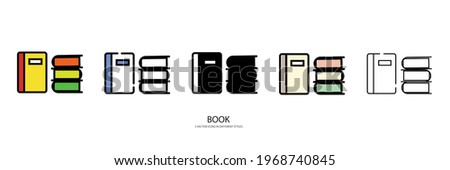 dictionary book vector type icon