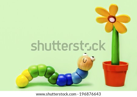 Caterpillar and Flower