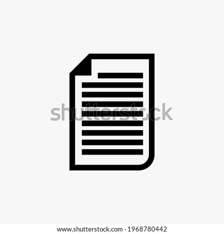 Document icon vector. File icon illustration on white background