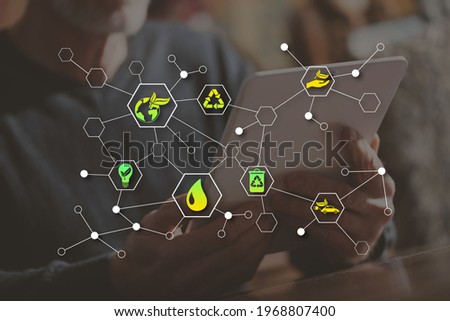 Ecology concept illustrated by a picture on background
