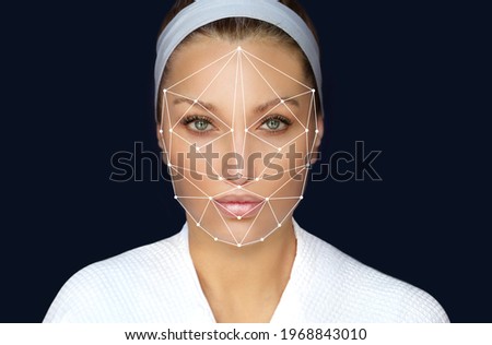 Making Beauty, modifying  face to make it closer to the Golden Mask Royalty-Free Stock Photo #1968843010