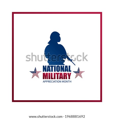 National Military Appreciation Month in May ,Vector Illustration.