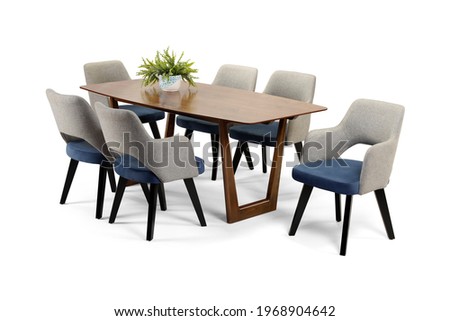 dining table isolated on white background 