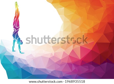 Male gymnast in artistic gymnastics color vector clipart