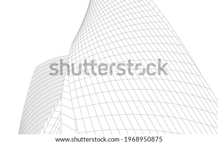 abstract architecture background 3d illustration