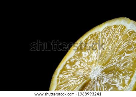 Juicy lemon and macro photography