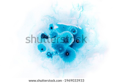 blue Abstract colorful watercolor on paper close-up background texture