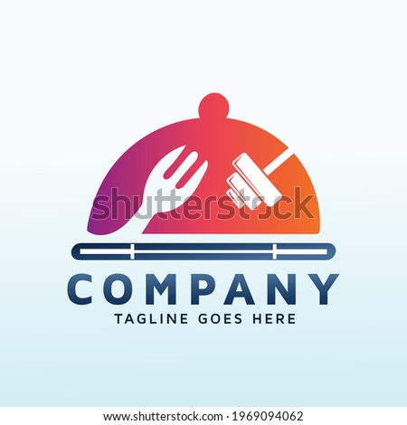 food delivery logo design with fitness icon