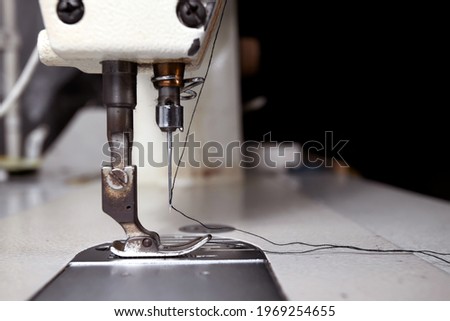 Close up of needle on sewing machine, Images with copy space for photo background