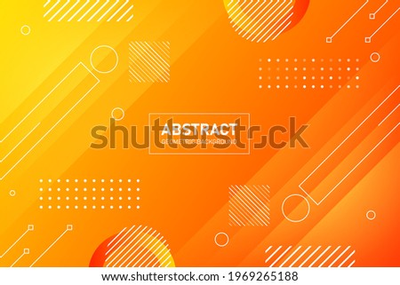 yellow abstract geometric background. abstract geometric shapes composition. yellow abstract background for web banner, poster, flyer, brochure Royalty-Free Stock Photo #1969265188