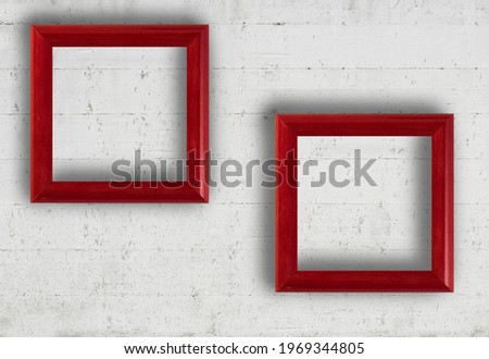 Concrete Wall with two empty frame