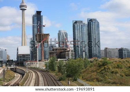development on old railway lands, Toronto, Ontario, Canada