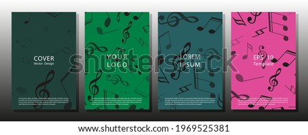 Music notes vector background. Karaoke bar poster. Vector decorative ethnic greeting card or invitation design background. live music concept.