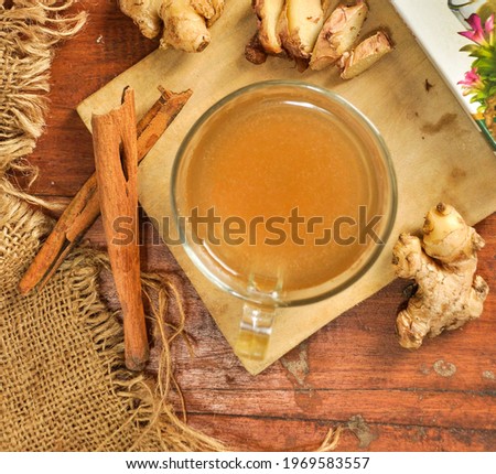 Instant ginger drink, healthy and delicious for the body. warm in body
