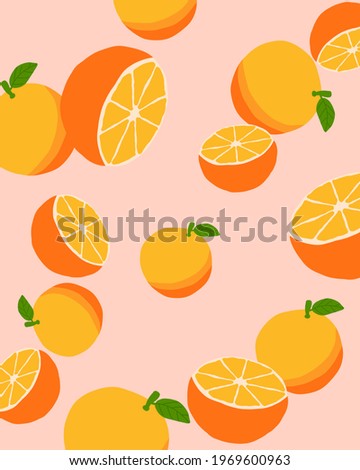 Cute Orange Illustration Pop Art