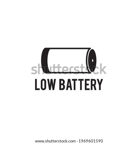 Low battery icon logo design vector template