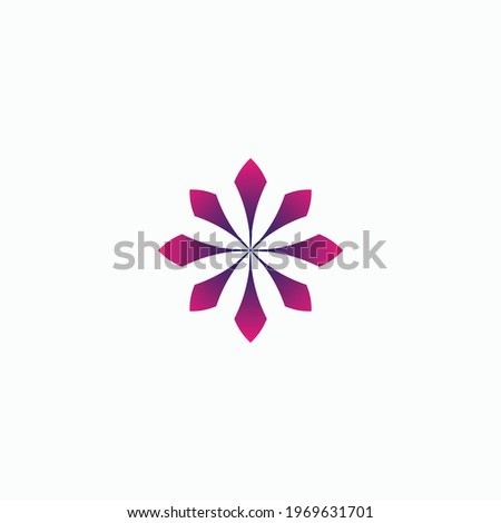 Simple and clean floral abstract logo design