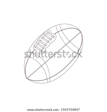 Isolated american football ball icon