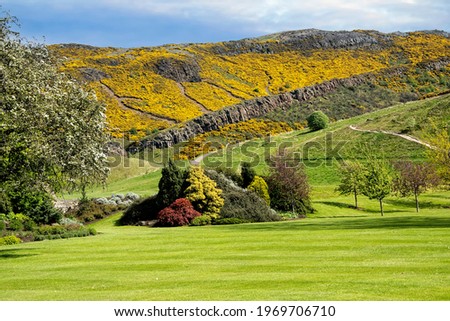Arthur's Seat in Edinburgh, Scotland, located in Holyrood Park.