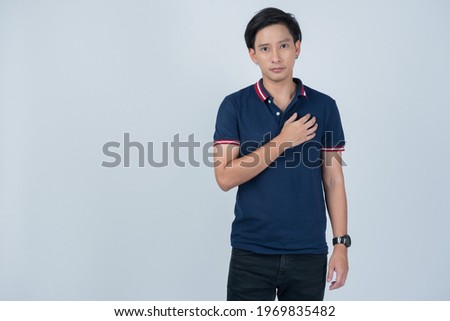 portrait asian young man, teenager
