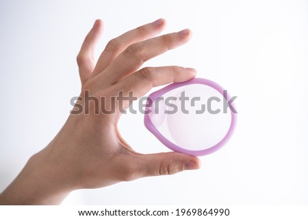 Diaphragm Vaginal Contraceptive Ring. Spermicide Contraception And Birth Control Royalty-Free Stock Photo #1969864990
