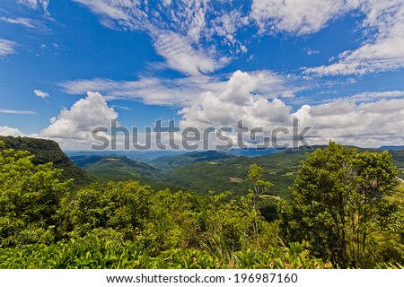 View of Quilombo Valley at Canela City, Rio Grande do Sul, Brazil.