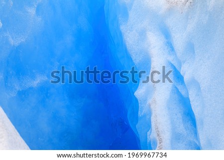 Nigardsbreen melting glacier cave close up