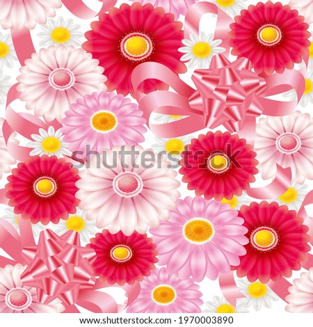 Floral wallpaper pattern. Seamless. 3D illustration. 