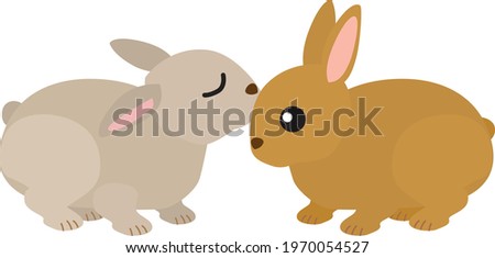 An Illustration of two rabbits