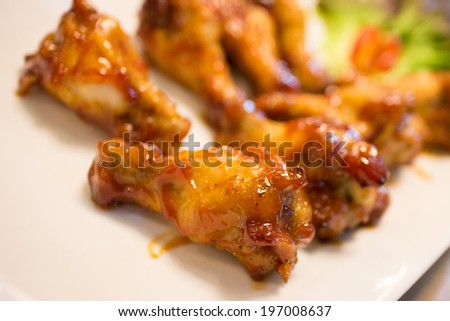 fried chicken wing Royalty-Free Stock Photo #197008637