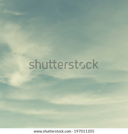 Retro cloud and sky