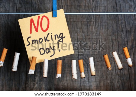 cigarettes in a chain, quit smoking - World No Tobacco Day infocard	
