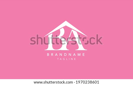 BA Letter house real estate Logo Design