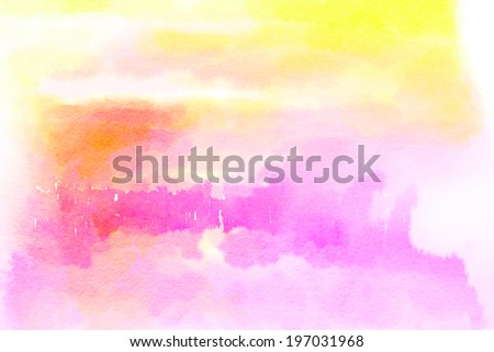 Colorful watercolor hand-painted art illustration : abstract art background (High-resolution 2D CG illustration)