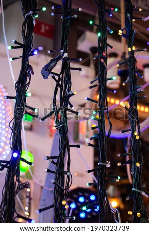 A vertical shot of decorative lights
