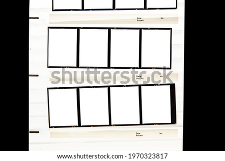 Contact sheet of Medium format color film frame.With white space.