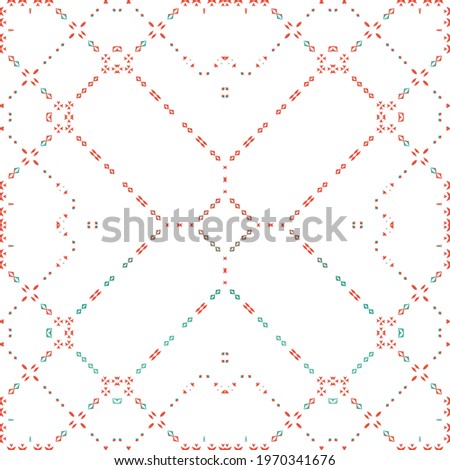 Ornamental talavera mexico tiles decor. Creative design. Vector seamless pattern concept. Red gorgeous flower folk print for linens, smartphone cases, scrapbooking, bags or T-shirts.