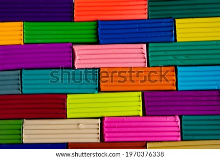 Plasticine for modeling on a white background