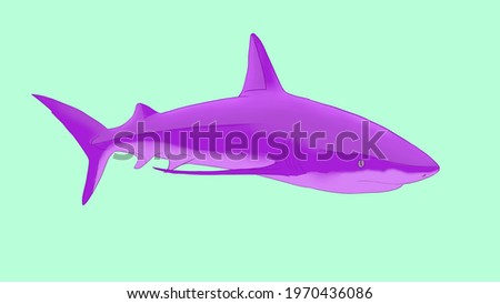 a simple illustration of a shark
