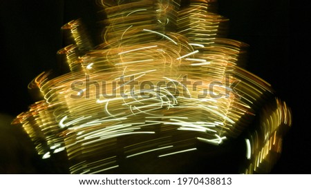 Rotation movements with orange light 