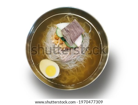 Pyeongyang-style Cold Buckwheat Noodles (Pyeongyang naengmyeon) - Korean traditional food