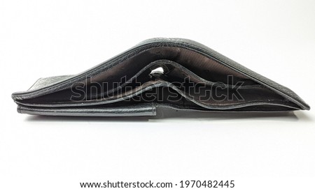 Empty Wallet on white background