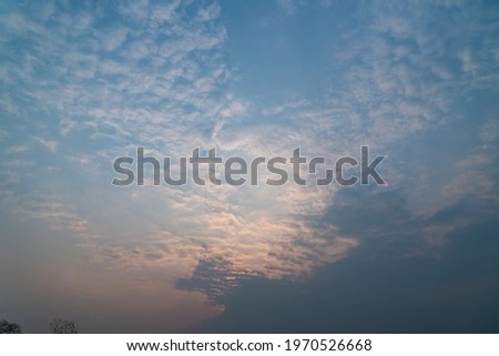 Exotic shade of morning sky with dark cloud, yellow cloud and blue sky