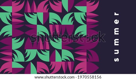 Geometric abstraction. Summer. Vector illustration. Background pattern for a poster, banner, or flyer.