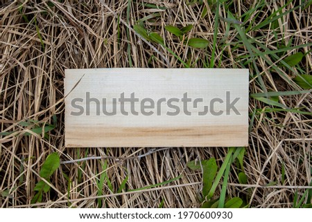 Wooden plank. Background for the inscription.