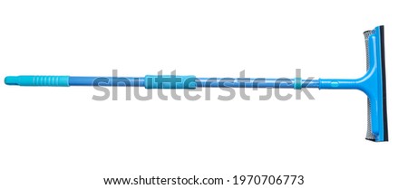 Mop for windows cleaning, mop for easy washing windows isolated on white. Royalty-Free Stock Photo #1970706773
